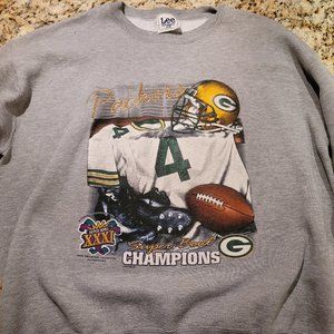 Vintage 90s Mens Lee's Sport Super Bowl Sweatshirt XL Packers Patriots 1997 USA